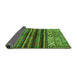 Sideview of Abstract Green Modern Rug, abs604grn