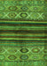 Machine Washable Abstract Green Modern Area Rugs, wshabs604grn