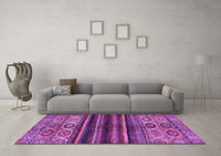 Machine Washable Abstract Purple Modern Rug, wshabs604pur