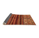 Sideview of Abstract Orange Modern Rug, abs604org