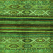 Square Machine Washable Abstract Green Modern Area Rugs, wshabs604grn