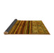 Sideview of Abstract Yellow Modern Rug, abs604yw