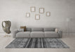 Machine Washable Abstract Gray Modern Rug in a Living Room,, wshabs604gry