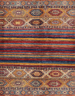 Abstract Saffron Red Modern Rug, abs604