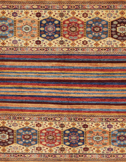 Abstract Brown Red Modern Rug, abs605