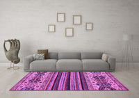 Machine Washable Abstract Purple Modern Rug, wshabs605pur