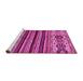 Sideview of Machine Washable Abstract Pink Modern Rug, wshabs605pnk