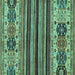 Square Abstract Turquoise Modern Rug, abs605turq