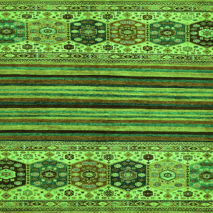 Square Machine Washable Abstract Green Modern Area Rugs, wshabs605grn