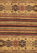 Machine Washable Abstract Brown Modern Rug, wshabs605brn