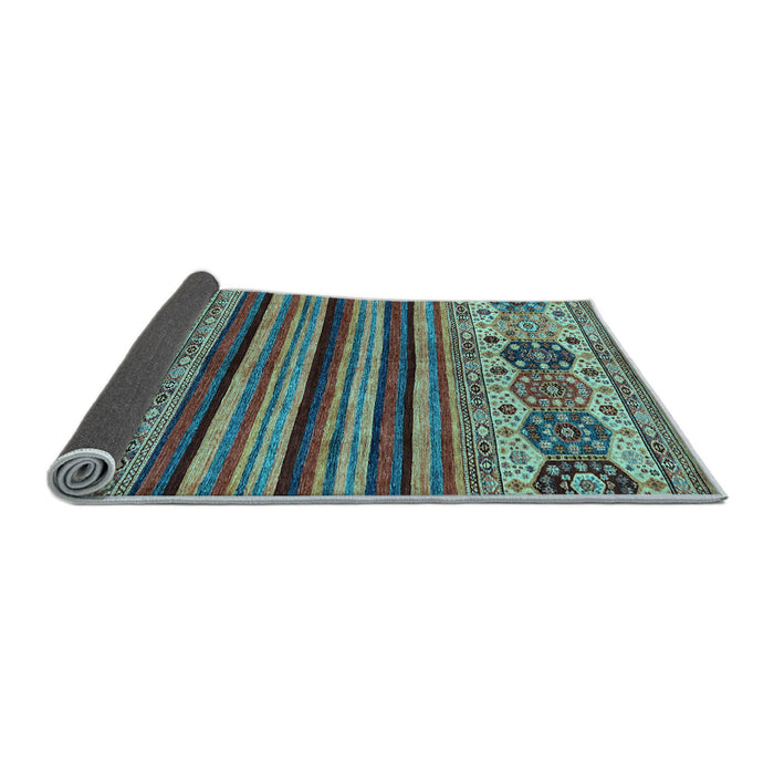 Sideview of Abstract Light Blue Modern Rug, abs605lblu