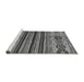 Sideview of Machine Washable Abstract Gray Modern Rug, wshabs605gry