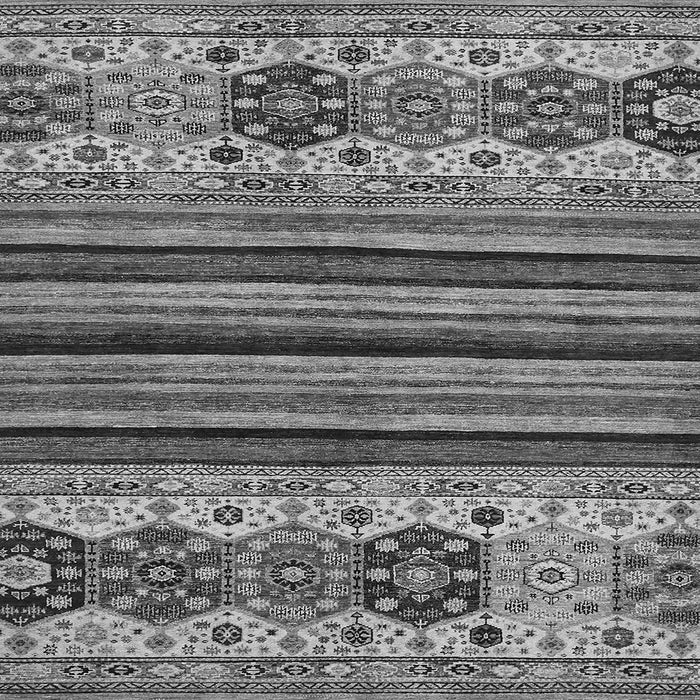 Square Machine Washable Abstract Gray Modern Rug, wshabs605gry