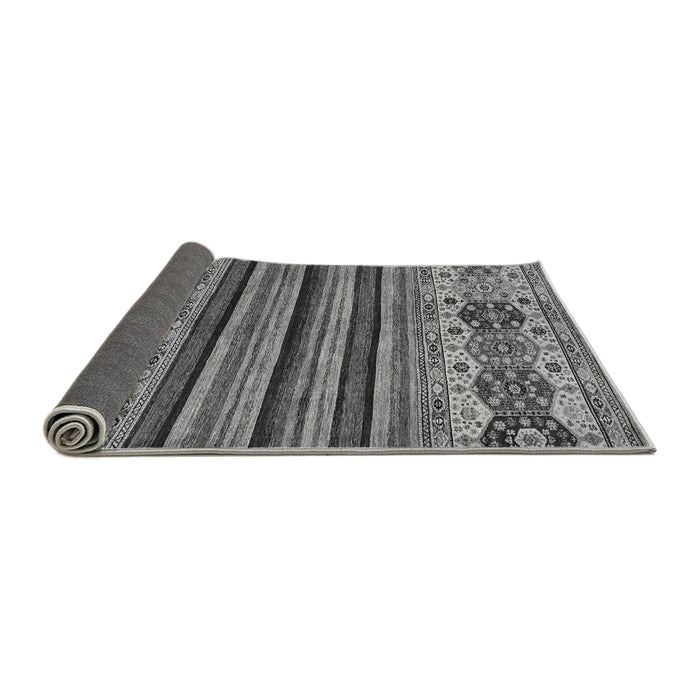 Sideview of Abstract Gray Modern Rug, abs605gry