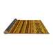 Sideview of Abstract Yellow Modern Rug, abs605yw