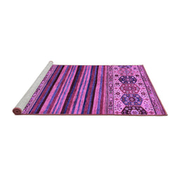 Sideview of Machine Washable Abstract Purple Modern Area Rugs, wshabs605pur