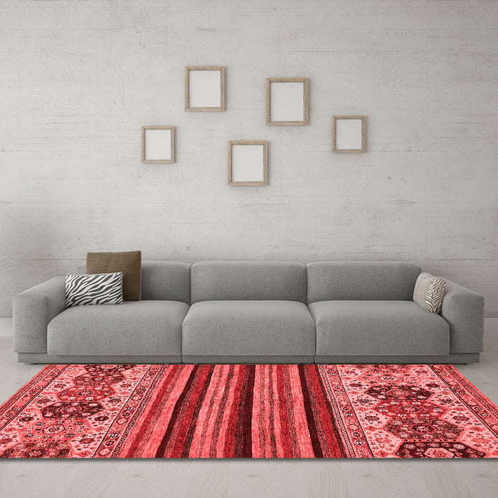 Modern Red Washable Rugs