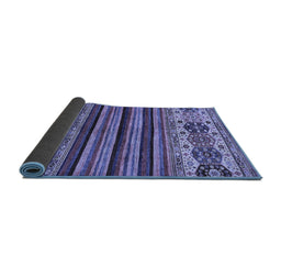 Sideview of Abstract Blue Modern Rug, abs605blu