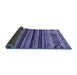 Sideview of Abstract Blue Modern Rug, abs605blu