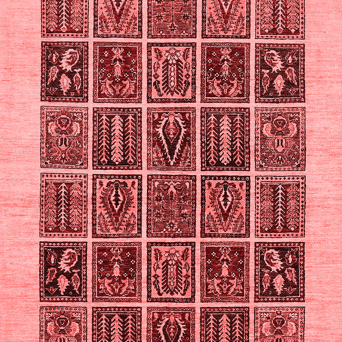 Machine Washable Abstract Red Modern Rug, wshabs606red