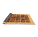 Sideview of Abstract Orange Modern Rug, abs606org