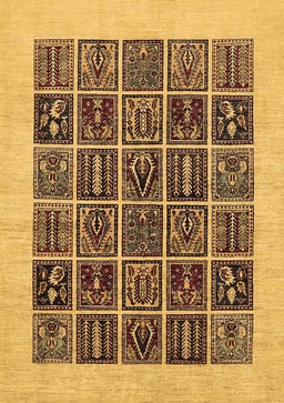 Abstract Brown Modern Rug, abs606brn