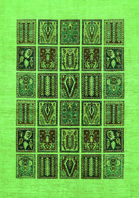 Abstract Green Modern Rug, abs606grn