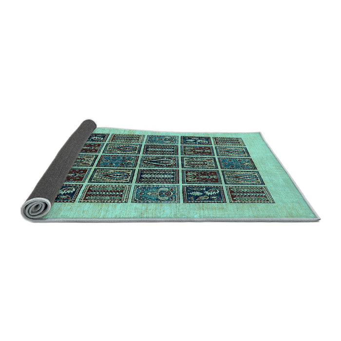 Sideview of Abstract Light Blue Modern Rug, abs606lblu