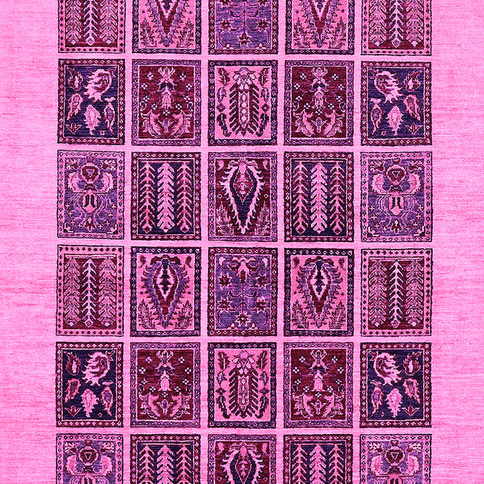 Machine Washable Abstract Pink Modern Rug, wshabs606pnk