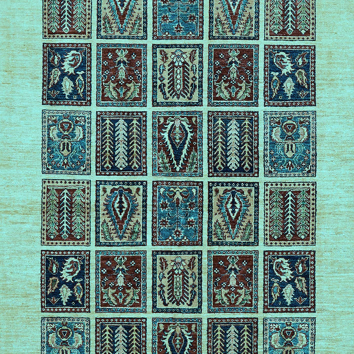 Machine Washable Abstract Light Blue Modern Rug, wshabs606lblu