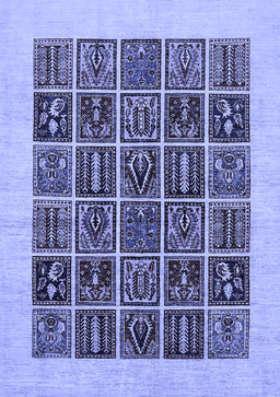 Abstract Blue Modern Rug, abs606blu