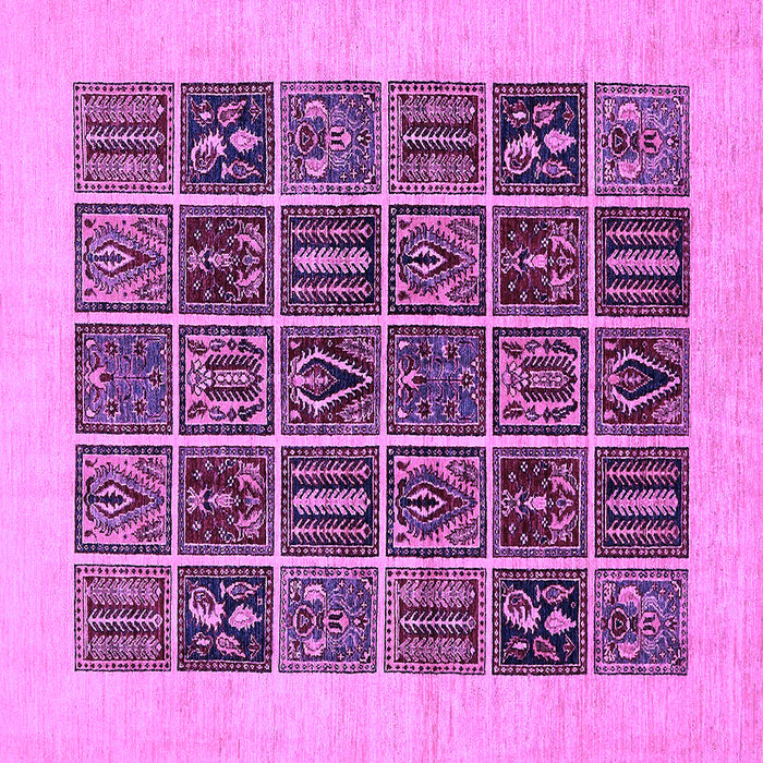 Square Abstract Purple Modern Rug, abs606pur
