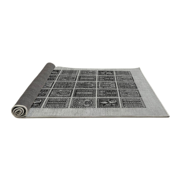 Sideview of Abstract Gray Modern Rug, abs606gry