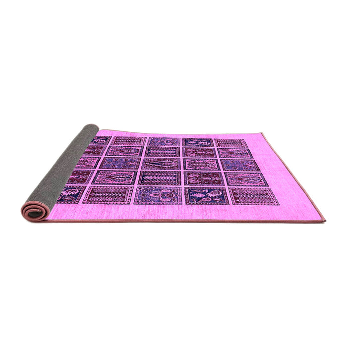 Sideview of Abstract Purple Modern Rug, abs606pur