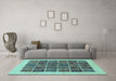 Machine Washable Abstract Light Blue Modern Rug in a Living Room, wshabs606lblu