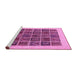 Sideview of Machine Washable Abstract Pink Modern Rug, wshabs606pnk