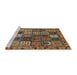 Sideview of Machine Washable Abstract Bakers Brown Rug, wshabs607