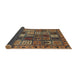 Sideview of Abstract Bakers Brown Modern Rug, abs607