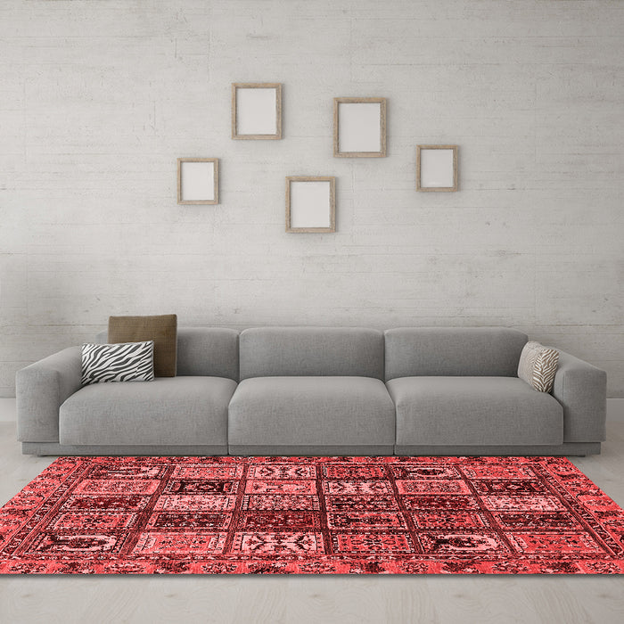 Modern Red Washable Rugs