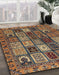 Machine Washable Abstract Bakers Brown Rug in a Family Room, wshabs607