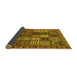 Sideview of Abstract Yellow Modern Rug, abs607yw