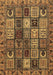 Machine Washable Abstract Brown Modern Rug, wshabs607brn