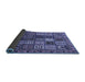 Sideview of Abstract Blue Modern Rug, abs607blu