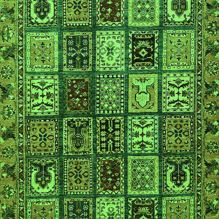 Machine Washable Abstract Green Modern Area Rugs, wshabs607grn