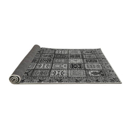 Sideview of Abstract Gray Modern Rug, abs607gry