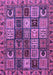 Machine Washable Abstract Purple Modern Area Rugs, wshabs607pur