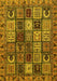 Machine Washable Abstract Yellow Modern Rug, wshabs607yw