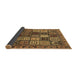 Sideview of Abstract Brown Modern Rug, abs607brn