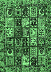 Abstract Emerald Green Modern Rug, abs607emgrn