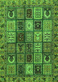 Abstract Green Modern Rug, abs607grn